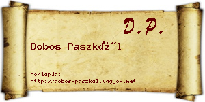Dobos Paszkál névjegykártya