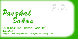 paszkal dobos business card